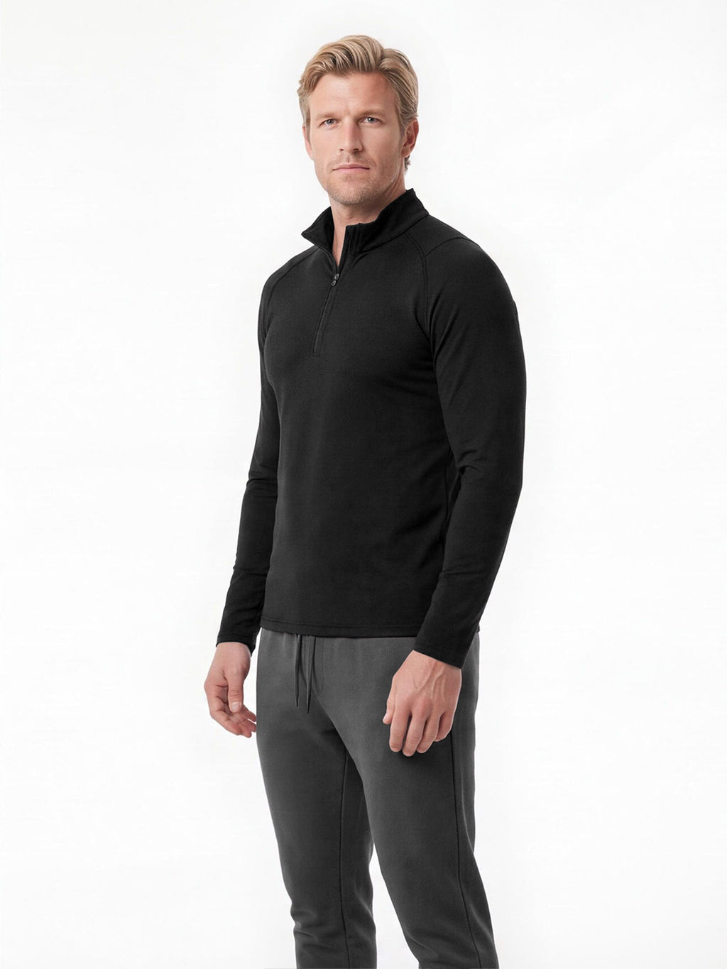 Men's Quarter-Zip Cold-Weather Training Base Layer