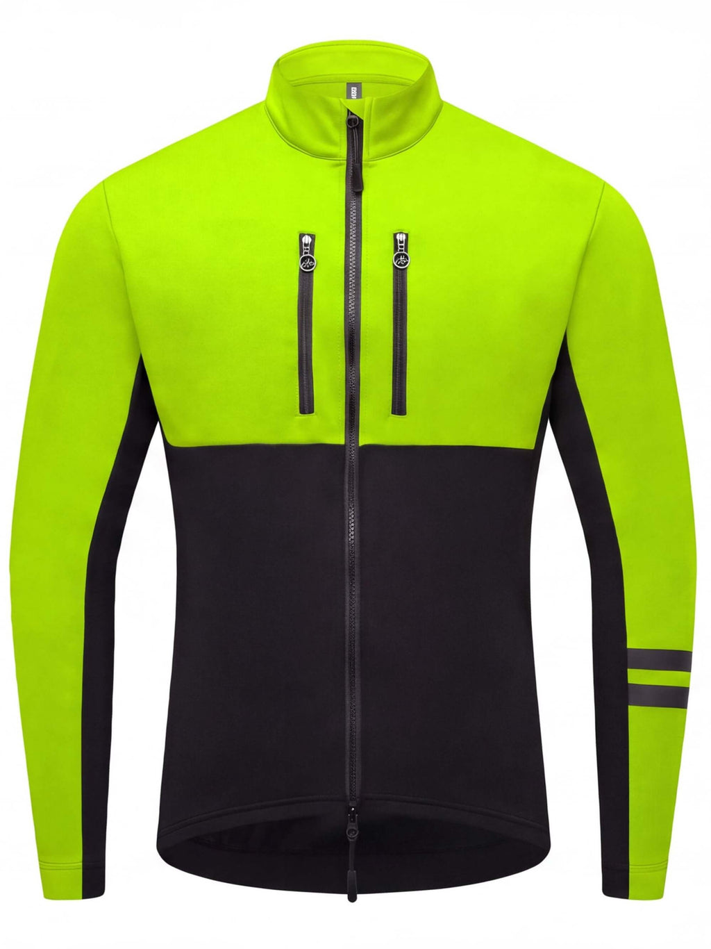 Insulated Cycling Jacket with Dual Chest Zipper Pockets