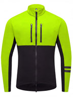 Insulated Cycling Jacket with Dual Chest Zipper Pockets