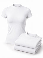 Women's Fitted High-Neck Training T-Shirts - 3-Pack