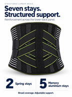 Adjustable 7-Stay Lumbar Support Back Brace