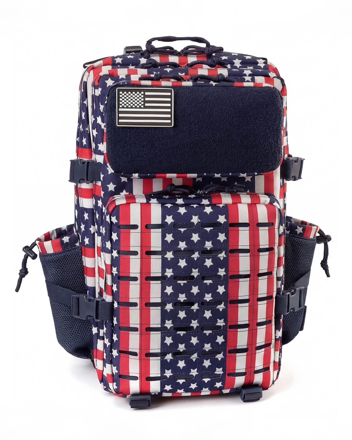Tactical-Style Backpack with MOLLE Webbing and Patch Panel