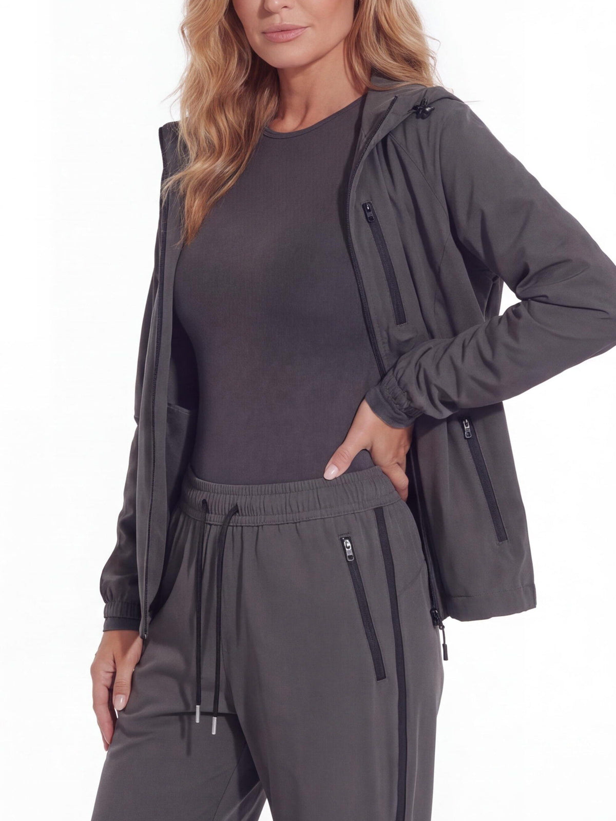 Side-Opening Hiking Rain Pants with Adjustable Hems