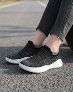 Sock-Style Slip-On Walking Shoes with Cushioned Sole