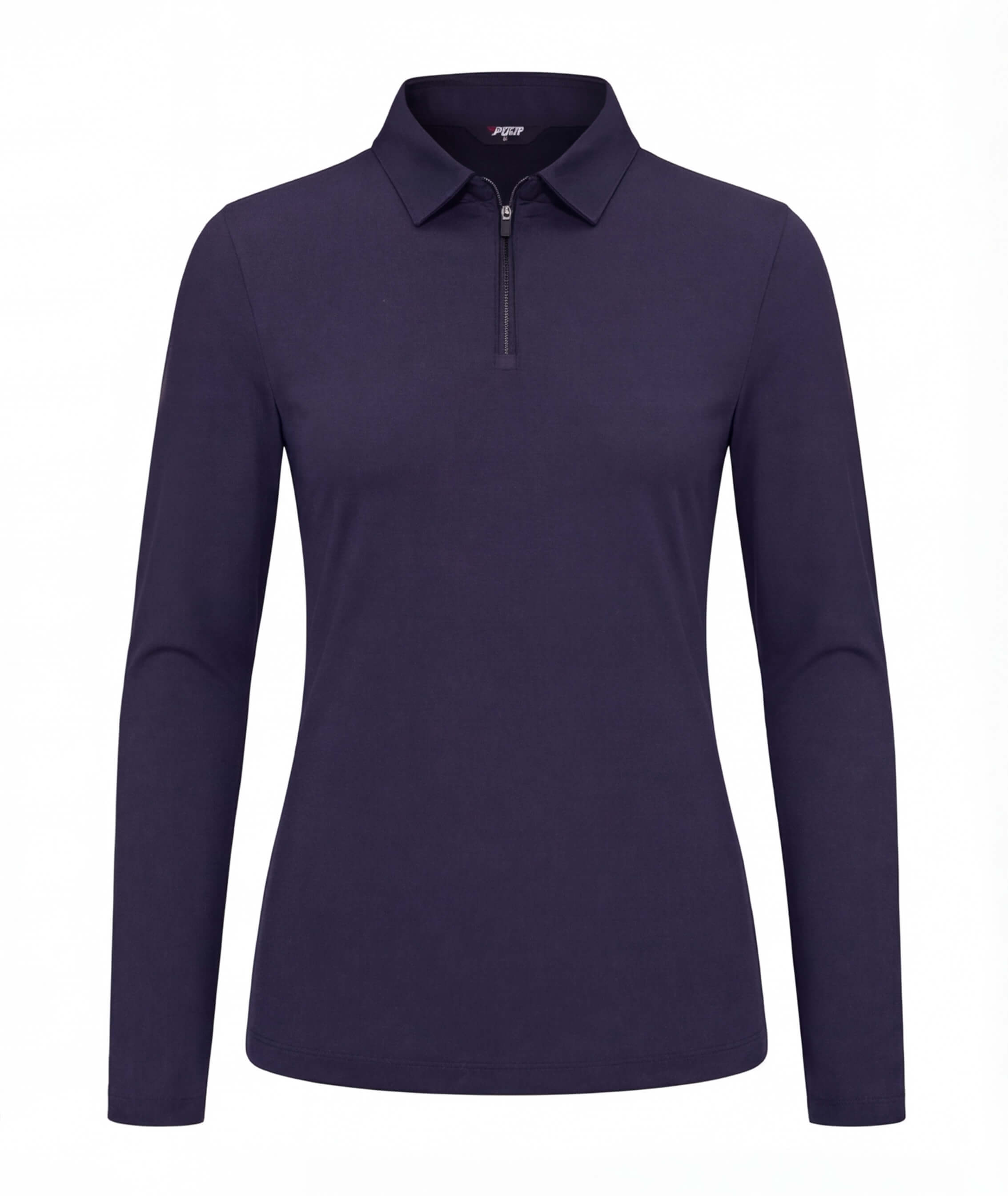 Women’s Long Sleeve Golf Polo with Half-Zip Collar