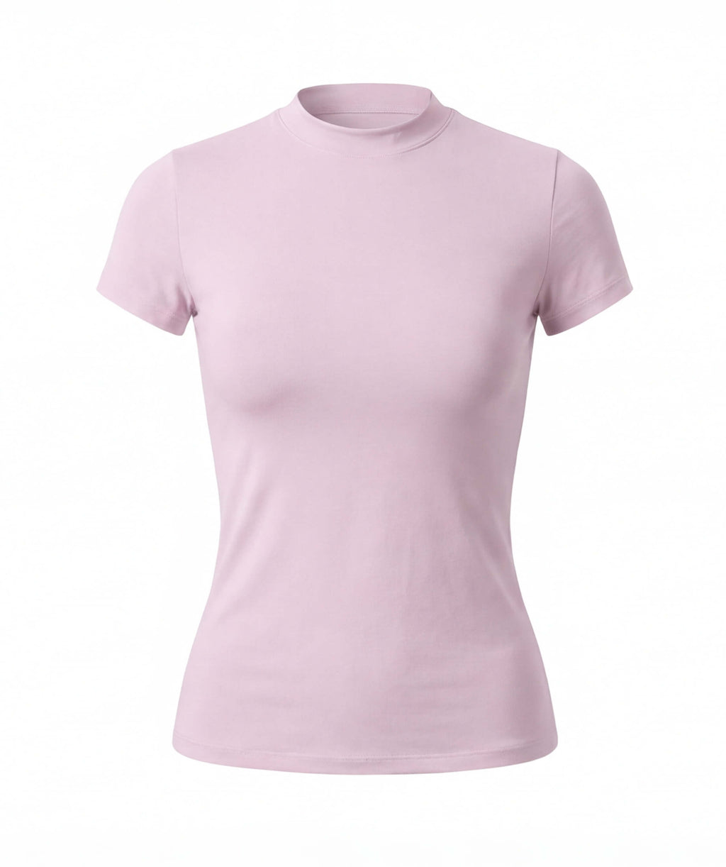 Women’s Fitted Training T-Shirt with High Neck