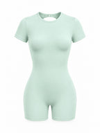 Women's Open-Back One-Piece Workout Romper
