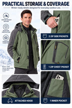 Insulated Waterproof Hooded Ski Jacket
