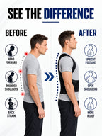 Adjustable Upper-Back Posture Support with Ventilated Mesh