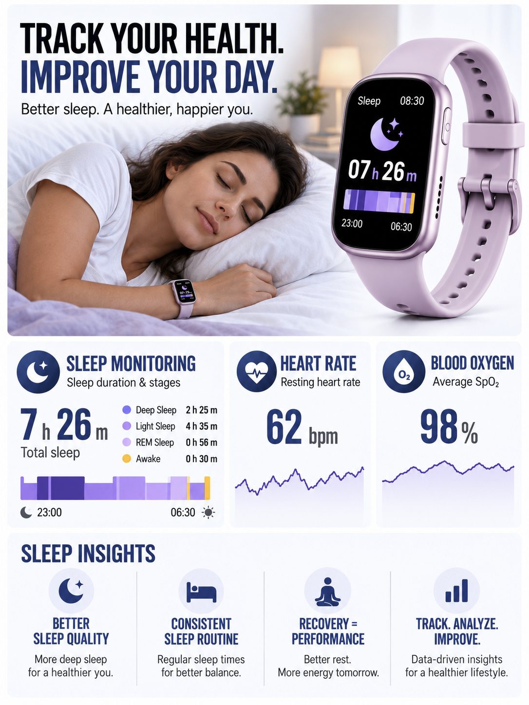 Multi-Day Fitness Smartwatch with Activity Tracking