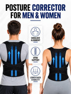 Adjustable Upper-Back Posture Support with Ventilated Mesh
