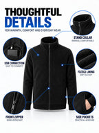 8-Zone USB Heated Fleece Jacket