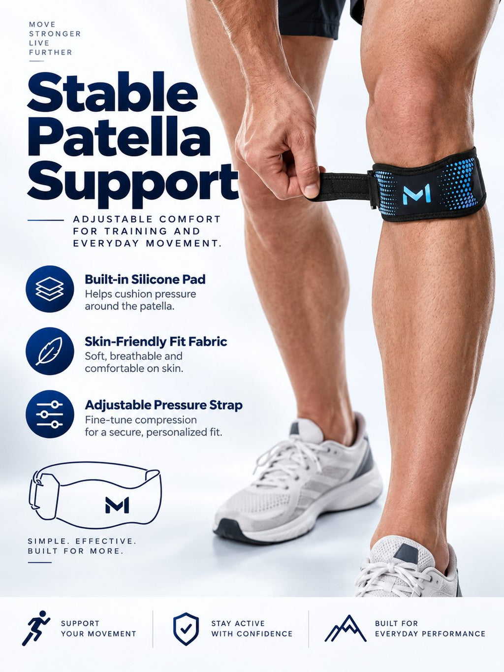 Adjustable Patellar Tendon Knee Strap