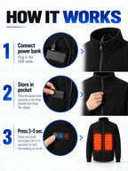 8-Zone USB Heated Fleece Jacket