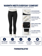 Fleece-Lined Leggings with High-Rise Waistband