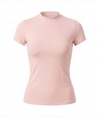 Women’s Fitted Training T-Shirt with High Neck