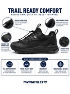 Hiking Sneakers with Quick-Lock Lace and Rugged Tread