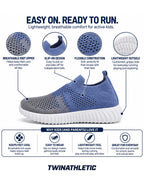 Kids Slip-On Running Sneakers with Breathable Knit Upper