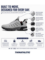 Men’s Lace-Up Knit Training Sneakers with Grip Sole