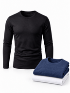Fleece-Lined Thermal Crewneck Base Layer Shirts 3-Pack