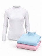 Women's Long Sleeve Mock Neck Golf Tops - 3-Pack