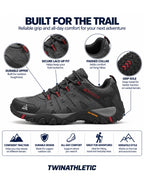 Rugged Lace-Up Outdoor Hiking Shoes with Grip Sole