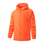 Hooded Waterproof Jacket with Full-Zip Front