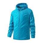 Hooded Waterproof Jacket with Full-Zip Front