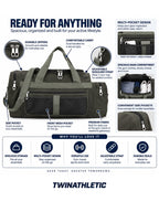 Sports Duffel Bag with Shoulder Strap and Multi Pockets