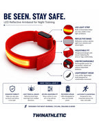 USB Rechargeable LED Reflective Armband for Night Running