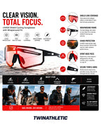 UV400 Shield Cycling Sunglasses with Wraparound Fit