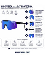 UV400 Wraparound Shield Sunglasses for Cycling and Hiking