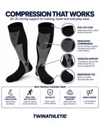 Unisex Knee-High Compression Socks 20–30 mmHg for Training