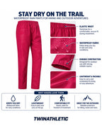Waterproof Hiking Rain Pants (Elastic Waist)