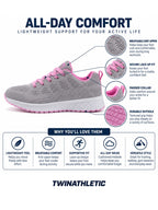 Women’s Lightweight Knit Training Sneakers with Lace-Up Fit