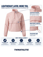 Women’s Quarter-Zip Training Pullover with Adjustable Hem